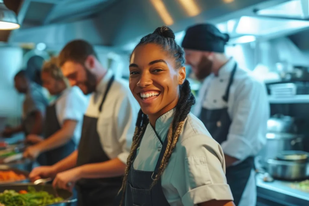 Como contratar cozinheiro para restaurante sem errar no processo? 2 contratar cozinheiro para restaurante chef sorrindo
